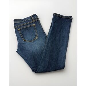 Pilcro and the Letterpress Women's Size 30 Low Rise Straight‎ Jeans Stretch Dark